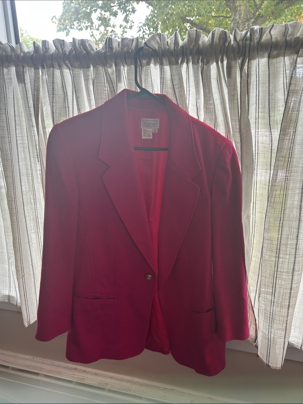Oversized Hot Pink Women's Blazer Jacket - Tailored Single-Button